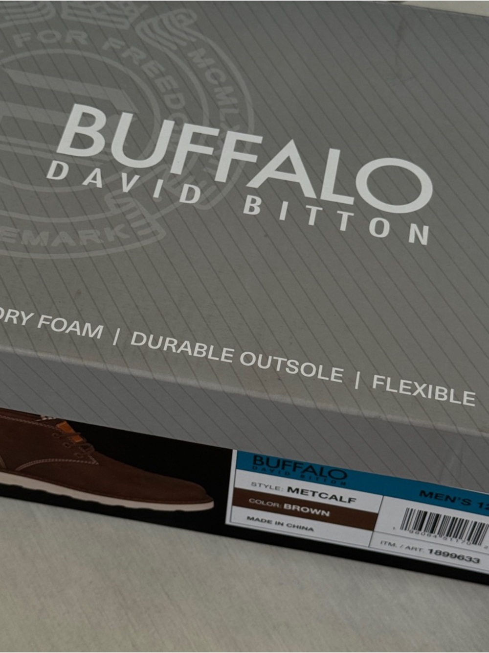 Buffalo David Bitton Brown Metcalf Memory Foam Boots. Size 12. NWT - Picture 11 of 11
